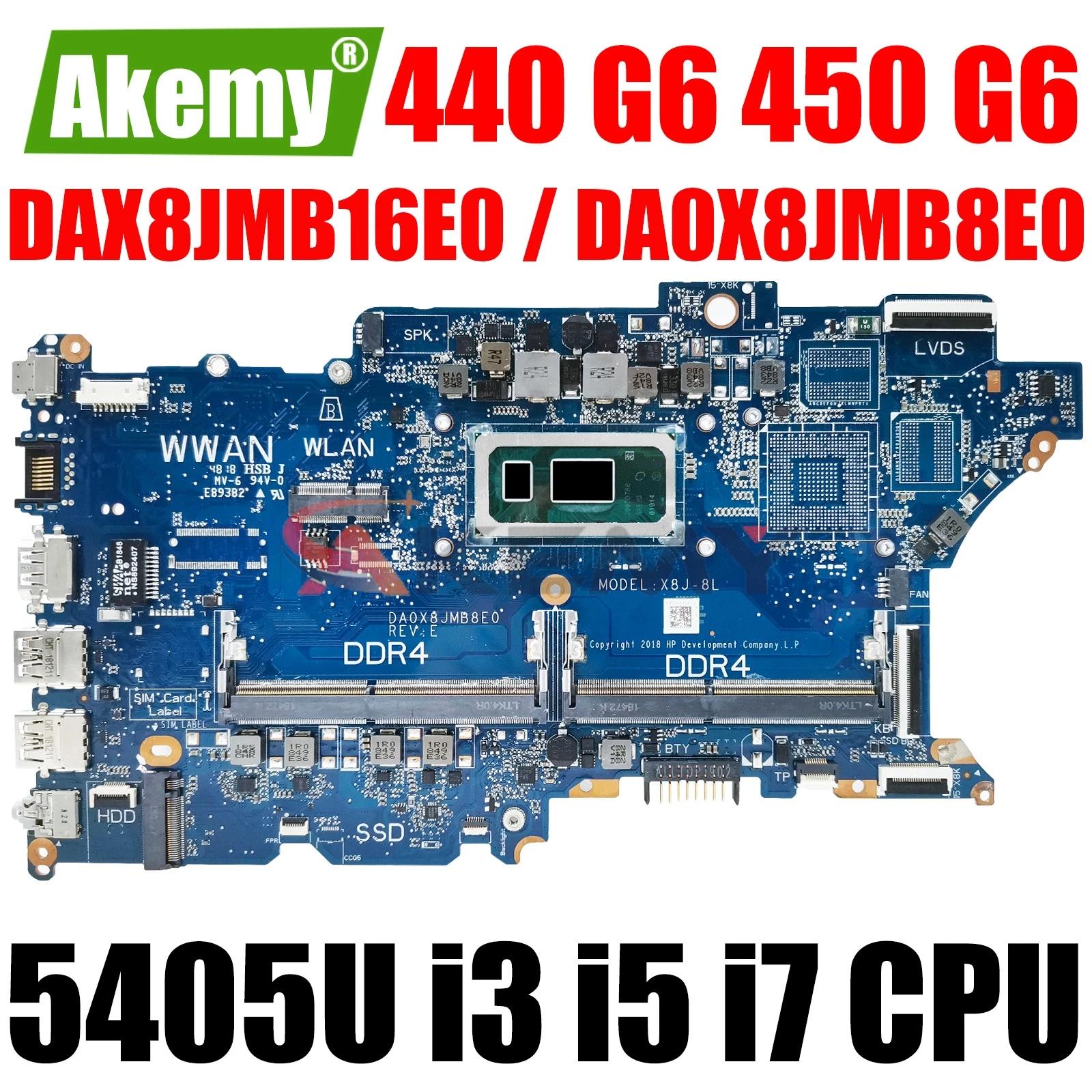 HP ProBook 440 G6 450 G6 Ʈ , DAX8JMB16E0 DA0X8JMB8E0, 5405U I3 I5 I7-8th  CPU